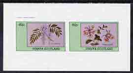 Staffa 1982 Flowers #11 (Wisteria & Honeysuckle) imperf  set of 2 values (40p & 60p) unmounted mint, stamps on flowers