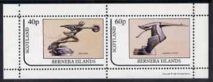 Bernera 1981 Car Mascots (Packard & Hispana) perf set of 2 values (40p & 60p) unmounted mint, stamps on cars    hispano     packard