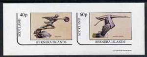 Bernera 1981 Car Mascots (Packard & Hispana) imperf set of 2 values (40p & 60p) unmounted mint, stamps on cars    hispano     packard