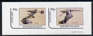 Bernera 1981 Car Mascots (Packard & Hispana) imperf set of 2 values (40p & 60p) unmounted mint, stamps on , stamps on  stamps on cars    hispano     packard