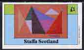 Staffa 1982 Modern Art (Shapes) imperf souvenir sheet (Â£1 value) unmounted mint, stamps on , stamps on  stamps on arts