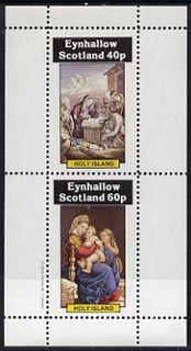 Eynhallow 1982 Religious Paintings perf  set of 2 values (40p & 60p) unmounted mint, stamps on arts     religion