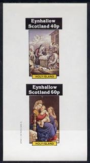 Eynhallow 1982 Religious Paintings imperf  set of 2 values (40p & 60p) unmounted mint, stamps on , stamps on  stamps on arts     religion