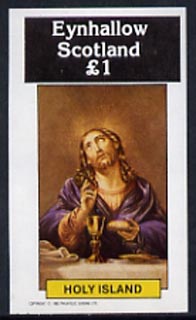 Eynhallow 1982 Religious Paintings imperf  souvenir sheet (Â£1 value) unmounted mint, stamps on , stamps on  stamps on arts     religion