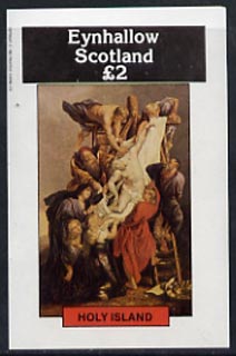 Eynhallow 1982 Religious Paintings imperf  deluxe sheet (£2 value) unmounted mint, stamps on arts     religion