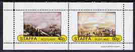 Staffa 1981 Paintings of Battles perf  set of 2 values (40p & 60p) unmounted mint, stamps on arts     battles       militaria  