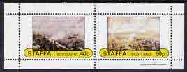 Staffa 1981 Paintings of Battles perf  set of 2 values (40p & 60p) unmounted mint, stamps on arts     battles       militaria