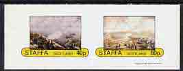 Staffa 1981 Paintings of Battles imperf  set of 2 values (40p & 60p) unmounted mint, stamps on arts     battles       militaria  