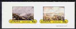 Staffa 1981 Paintings of Battles imperf  set of 2 values (40p & 60p) unmounted mint, stamps on , stamps on  stamps on arts     battles       militaria  