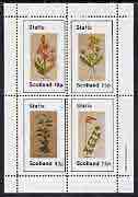 Staffa 1982 Wort Flowers perf set of 4 values (10p to 75p) unmounted mint, stamps on flowers