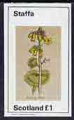 Staffa 1982 Wort Flowers (Kidney Wort) imperf souvenir sheet (£1 value) unmounted mint, stamps on flowers