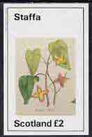 Staffa 1982 Wort Flowers (Baren Wort) imperf deluxe sheet (£2 value) unmounted mint, stamps on flowers