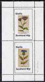 Staffa 1982 Plants #01 (Thiril & Sheep Scabicus) perf  set of 2 values (40p & 60p) unmounted mint, stamps on , stamps on  stamps on flowers