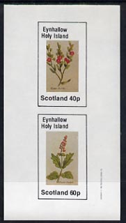 Eynhallow 1982 Plants (Winter Rocket & Savory) imperf  set of 2 values (40p & 60p) unmounted mint, stamps on flowers