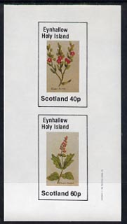 Eynhallow 1982 Plants (Winter Rocket & Savory) imperf  set of 2 values (40p & 60p) unmounted mint, stamps on , stamps on  stamps on flowers