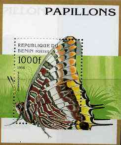 Benin 1996 Butterflies m/sheet (1000f value) unmounted mintMi BL 16, stamps on , stamps on  stamps on butterflies