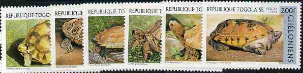 Togo 1996 Turtles complete set of 6 unmounted mint, Mi 2480-85*, stamps on , stamps on  stamps on animals    reptiles    turtles