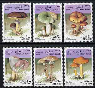 Afghanistan 1996 Mushrooms complete set of 6 unmounted mint*