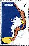 Australia 1974 Surfing 7c from Non-Olympic Sports set of 7 unmounted mint, SG 574*, stamps on sport    surfing
