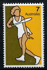 Australia 1974 Tennis 7c from Non-Olympic Sports set of 7 unmounted mint, SG 575*, stamps on sport    tennis