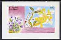 Staffa 1972 Flowers #01 - Harebells & Azalea 35p imperf souvenir sheet unmounted mint, stamps on flowers