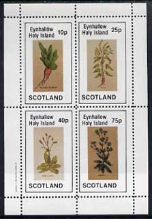 Eynhallow 1982 Vegetables (Raddish, Lettuce, etc) perf set of 4 values (10p to 75p) unmounted mint, stamps on , stamps on  stamps on vegetables     food