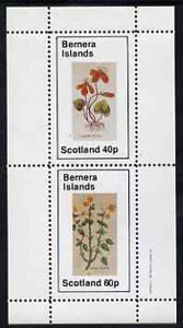 Bernera 1982 Violets (Scarlet V & Yellow V) perf set of 2 values (40p & 60p) unmounted mint, stamps on , stamps on  stamps on flowers