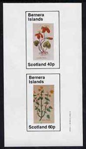 Bernera 1982 Violets (Scarlet V & Yellow V) imperf set of 2 values (40p & 60p) unmounted mint, stamps on , stamps on  stamps on flowers