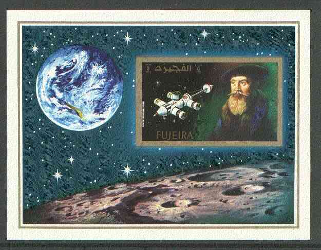 Fujeira 1971 400th Anniversary of Kepler's Birth imperf m/sheet unmounted mint, Mi BL 88B, stamps on , stamps on  stamps on science, stamps on  stamps on space, stamps on  stamps on kepler, stamps on  stamps on astronomy