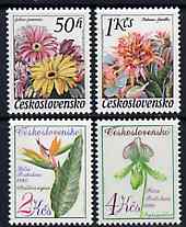 Czechoslovakia 1980 Flower Shows perf set of 4 unmounted mint, SG 2533-36, Mi 2574-77, stamps on , stamps on  stamps on flowers, stamps on  stamps on orchids, stamps on  stamps on scots, stamps on  stamps on scotland