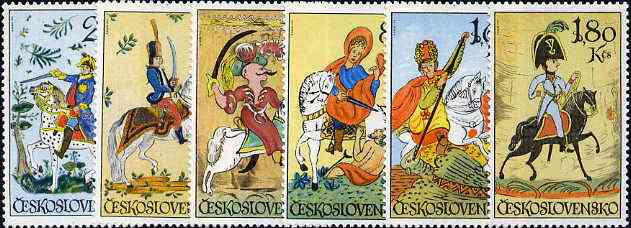 Czechoslovakia 1972 Horsemanship on Ceramics and Glass unmounted mint set of 6. SG 2059-64, Mi 2097-2102, stamps on , stamps on  stamps on horses     ceramics     pottery