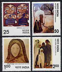 India 1978 Modern Indian Paintings unmounted mint set of 4, SG 882-85, stamps on , stamps on  stamps on arts