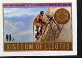 Lesotho 1981 Duke of Edinburgh Award Scheme 40s Mountain Climbing imperf unmounted mint, pairs & gutter pairs available - price pro-rata, SG 465var, stamps on mountaineering     youth     