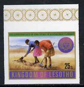 Lesotho 1981 Duke of Edinburgh Award Scheme 25s Gardening imperf unmounted mint, pairs & gutter pairs available - price pro-rata, SG 464var, stamps on , stamps on  stamps on gardening     youth