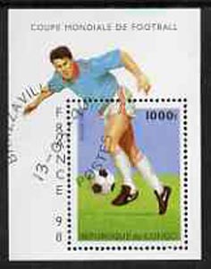 Congo 1996 Football World Cup perf m/sheet cto used, stamps on football, stamps on sport