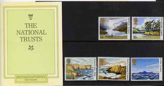 Great Britain 1981 National Trust for Scotland set of 5 in official presentation pack SG 1155-59 , stamps on tourism, stamps on lakes, stamps on scots, stamps on scotland