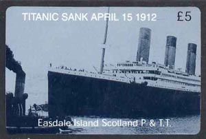 Telephone Card - Easdale Titanic #11  (collectors) card (blue & white from a limited edition of 1200), stamps on films, stamps on cinema, stamps on entertainments, stamps on ships, stamps on titanic, stamps on disasters, stamps on shipwrecks