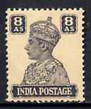 India 1940-43 KG6 def 8a slate-violet fine unmounted mint, SG 275*, stamps on , stamps on  kg6 , stamps on 