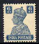 India 1940-43 KG6 def 6a turquoise fine unmounted mint, SG 274*, stamps on , stamps on  stamps on , stamps on  stamps on  kg6 , stamps on  stamps on 