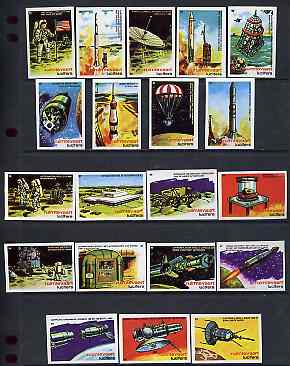 Match Box Labels - complete set of 20 Space Exploration (nos 41-60) superb unused condition (Lucifers series), stamps on space