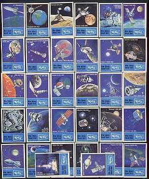 Match Box Labels - complete set of 32 Space Exploration superb unused condition (V8E G8E series), stamps on , stamps on  stamps on space