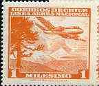 Chile 1960 Martin 2-0-2 & Pine Tree 1m orange unmounted mint, SG 497*, stamps on , stamps on  stamps on aviation      trees    martin