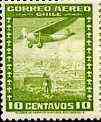 Chile 1934 Fokker Super Universal 10c yellow-green unmounted mint, SG 236*, stamps on aviation         fokker