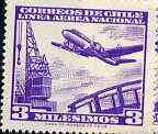 Chile 1960 Martin 4-0-4 & Dock Crane 3m violet unmounted mint, SG 499*, stamps on , stamps on  stamps on aviation, stamps on cranes, stamps on martin