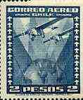 Chile 1934 Fokker Super Universal 2p blue unmounted mint, SG 245*, stamps on aviation         fokker