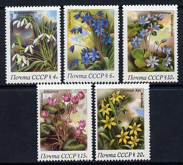 Russia 1983 Spring Flowers set of 5 unmounted mint, SG 5331-35, stamps on , stamps on  stamps on flowers