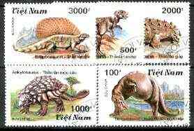 Vietnam 1990 Prehistoric Animals complete set of 5 fine cto used, SG 1461-65*, stamps on , stamps on  stamps on dinosaurs