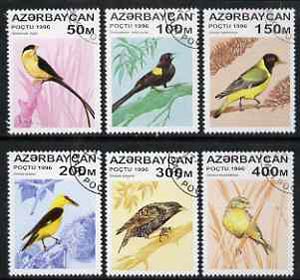 Azerbaijan 1996 Birds perf set of 6 fine cto used, SG 325-30*, stamps on , stamps on  stamps on birds