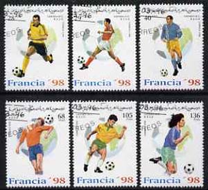 Sahara Republic 1996 France 98 Football World Cup complete perf set of 6 fine cto used*, stamps on football, stamps on sport