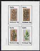 Staffa 1982 Plants #02 (Butchers Brown) imperf  set of 4 values (10p to 75p) unmounted mint, stamps on , stamps on  stamps on flowers